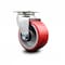 Service Caster 4 Inch Red Poly on Cast Iron Wheel Swivel Caster with Roller Bearing SCC SCC-20S420-PUR-RS - alternate 1